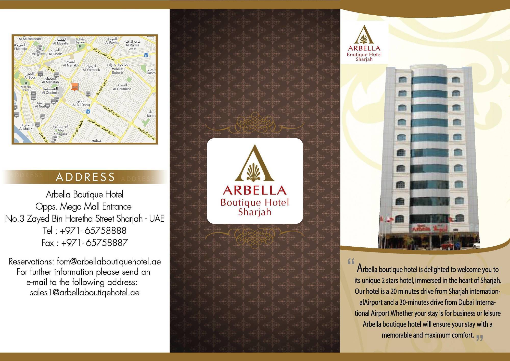 Arbella Boutique Hotel Sharjah Eksteriør bilde